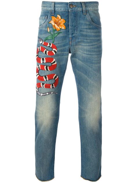 cheap gucci jeans for sale|gucci jeans with snake.